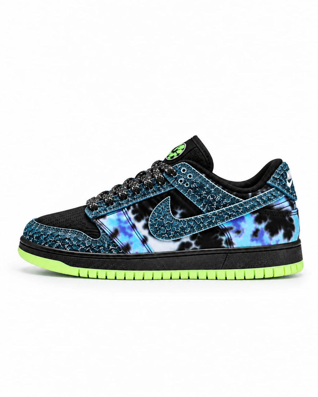 Nike Retro High-Top Style Sneakers -Black, Blue & Purple